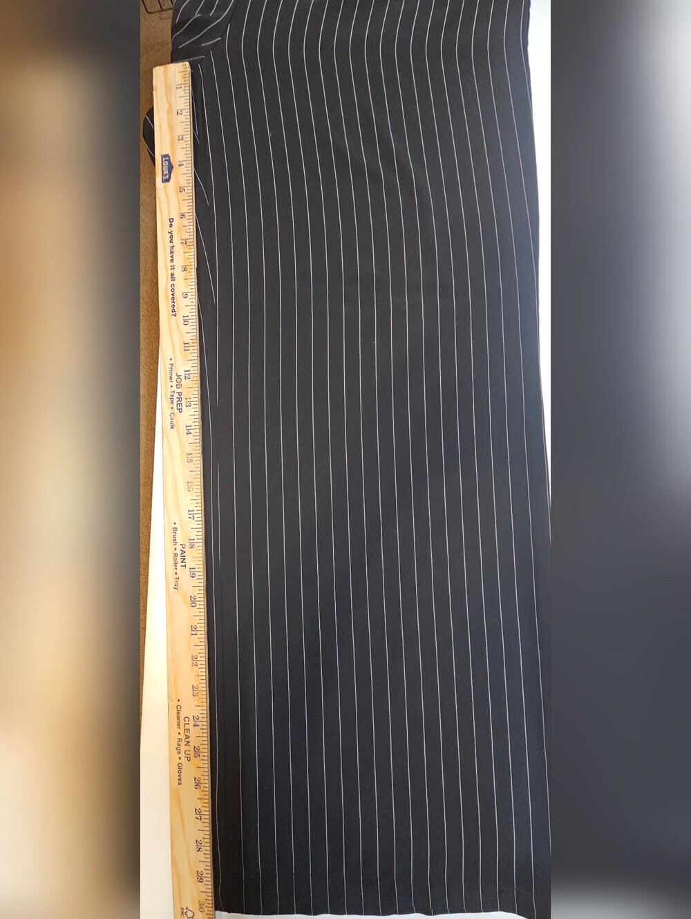 Women's Black Pinstripe Pants 1x - Picture 7 of 8